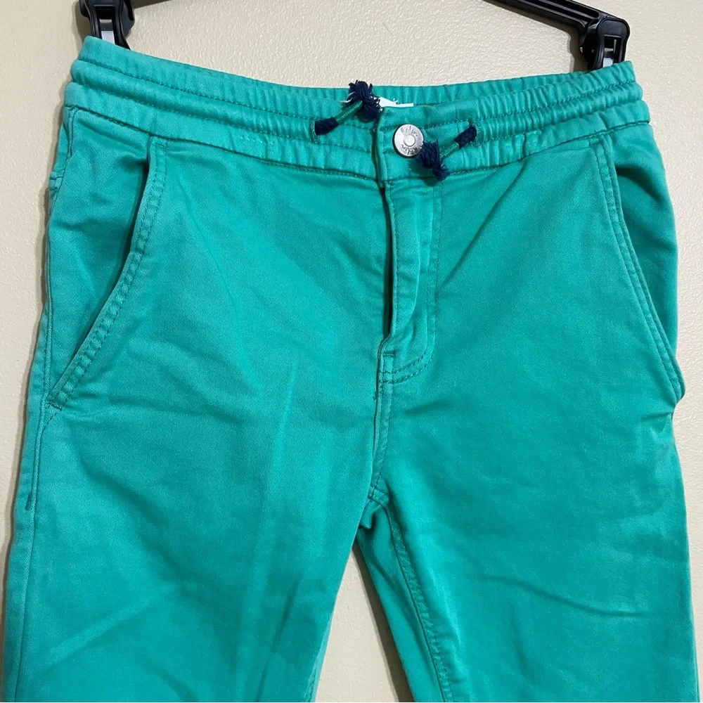 Mini Boden teal jeans button drawstring pull on‎ size 9Y